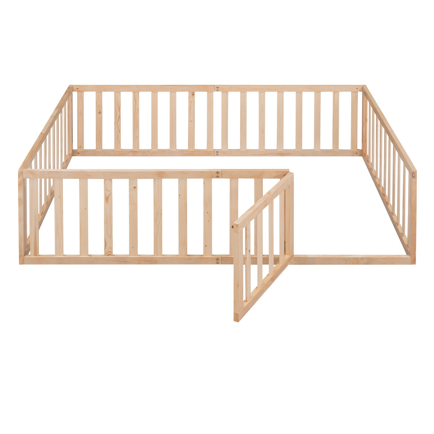 Full Size Wood Daybed Frame with Fence Natural(OLD SKU:WF289662AAM)