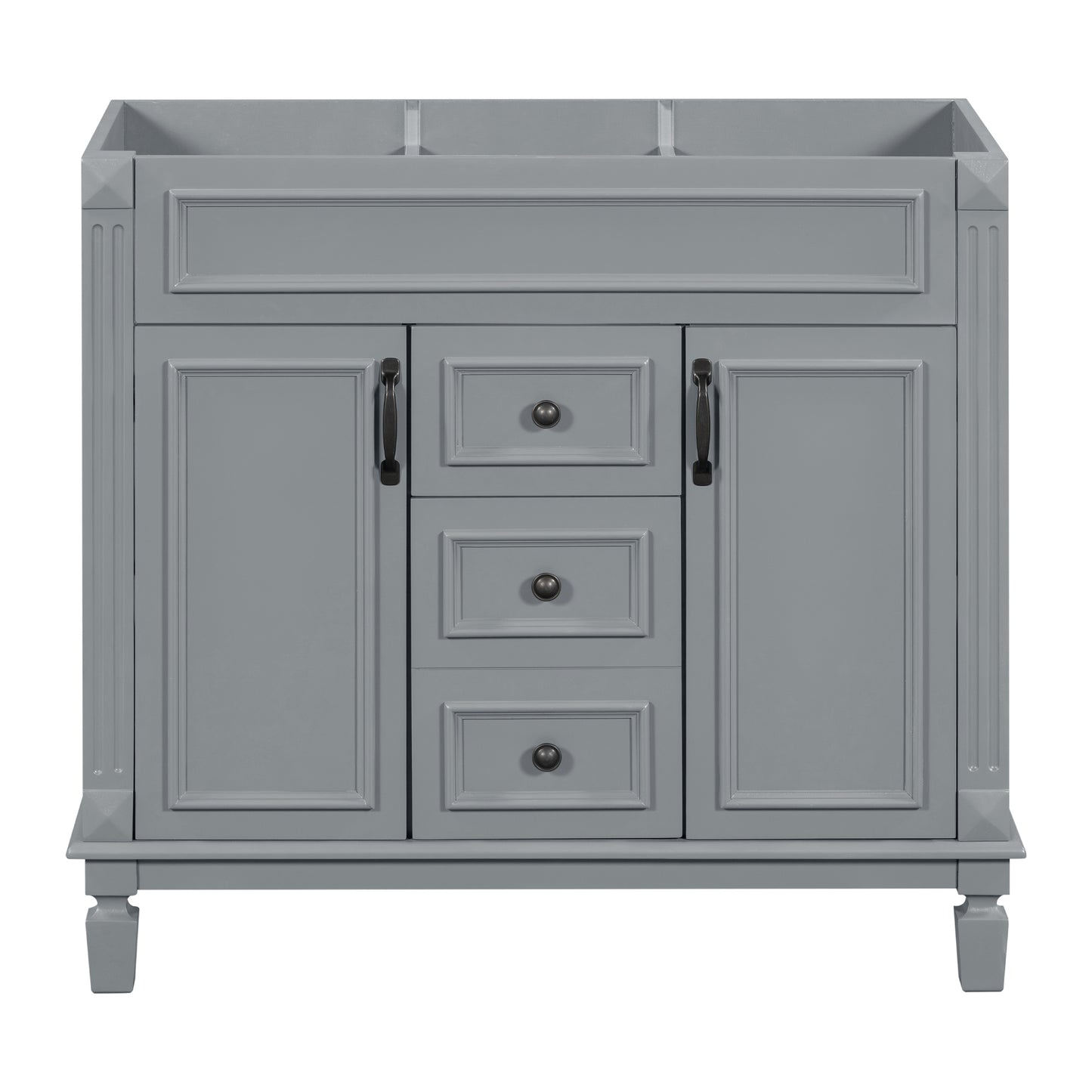 36" Bathroom Vanity Cabinet Only, Modern Storage with 2 Soft-Closing Doors and 2 Drawers