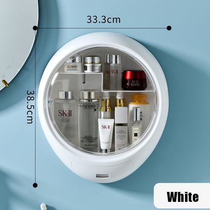 New Bathroom Wall-mounted Makeup Storage Box without Punching Large-capacity Jewelry Cosmetic Storage Box