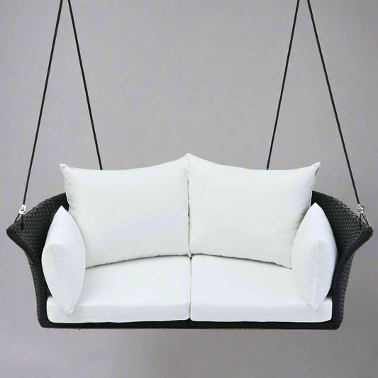 Rattan Hanging Swing Chair Black