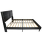 Stylish Queen Size PU Leather Upholstered Bed Frame Platform Bed Black