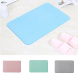 Anti Slip Bath Mat Loofah Shower Rug Bathroom Carpet Water Drains Bathtub Quick Dry Pda