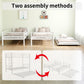 Heavy-duty Sturdy Meta Twin over Twin with Trundle Bunk Bed/l/ Noise Reduced/ Safety Guardrail/No Box Spring Needed,White