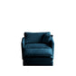 Ottoman Modern Style Club Chair with Chenille Cushions, Perfect for Living Rooms and Bedrooms, Blue