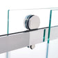 high frameless double sliding shower door, 304 stainless steel chrome plated, 8mm thick SGCC tempered transparent