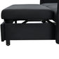 3-in-1 Convertible Sleeper Sofa Bed, Modern Fabric Loveseat with Pullout Bed, Perfect for Small Spaces, Black