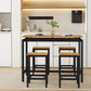 TREXM 5-piece compact bar table with table and stool - modern industrial design brown