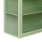 Glass Doors Modern Two-door Wall Cabinet with Featuring Three-tier Storage Mint Green