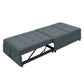 Four in one sofa bed, chair bed, multifunctional folding Ottoman bed with storage bag and USB port, dark blue