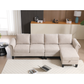 Convertible Sectional Sofa with Storage, L-Shaped Four-Seater Design in Modern Linen Fabric, Beige