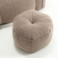 Soft Bean Bag Chair with High Resilient Foam(Chips)for living room and bedroom,Comfortable Square Lazy Sofa with Footstool