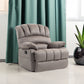 Large Manual Recliner Chair in Fabric, Comfortable Design for Living Rooms, Grey