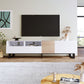 Modern TV Stand for 80-Inch TVs, Double Storage Space Media Console with Drop-Down Door, Entertainment Center