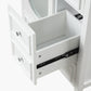 Bathroom Vanity with Sink, Bathroom Vanity Cabinet with Three Drawers and Door, Solid Wood and MDF, White