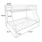 Heavy Duty Twin-Over-Full Metal Bunk Bed Easy Assembly with Enhanced Upper-Level Guardrail White