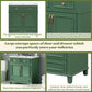 30" Uncovered Bathroom Vanity with Soft-Closed Door, Solid Wood Frame Storage Cabinet, Green Finish