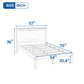 Platform Bed Frame with Headboard   Wood Slat Support  No Box Spring Needed  Full White