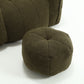 Soft Bean Bag Chair with High Resilient Foam(Chips)for living room and bedroom,Comfortable Square Lazy Sofa with Footstool