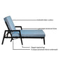 3-Piece Outdoor Aluminum Patio Furniture Chaise Lounge Set with 2 Chaises and 1 End Table