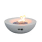 42 Inch Outdoor Concrete Propane gas Fire Pit bowl in Antique white color