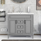 36" Bathroom Vanity with Top Sink, Modern Storage Cabinet with 2 Soft-Closing Doors and 2 Drawers