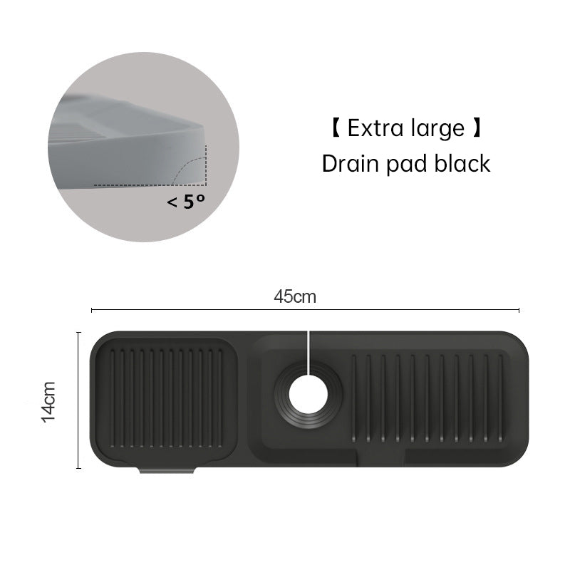 Silicone Drain Pad Faucet Drain Pad Kitchen Countertop Sink Drain Splash Proof Device