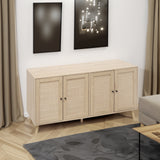 4-Door Accent Cabinet Sideboard Buffet with Adjustable Shelves, Stylish Storage for Entryways and Living Rooms