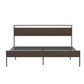 Ceres Metal Bed Black with Walnut wood Headboard&Footboard King