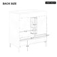 Bathroom Vanity with Sink Multi-functional Bathroom Cabinet with Doors and Drawers Solid Frame and MDF Board, White