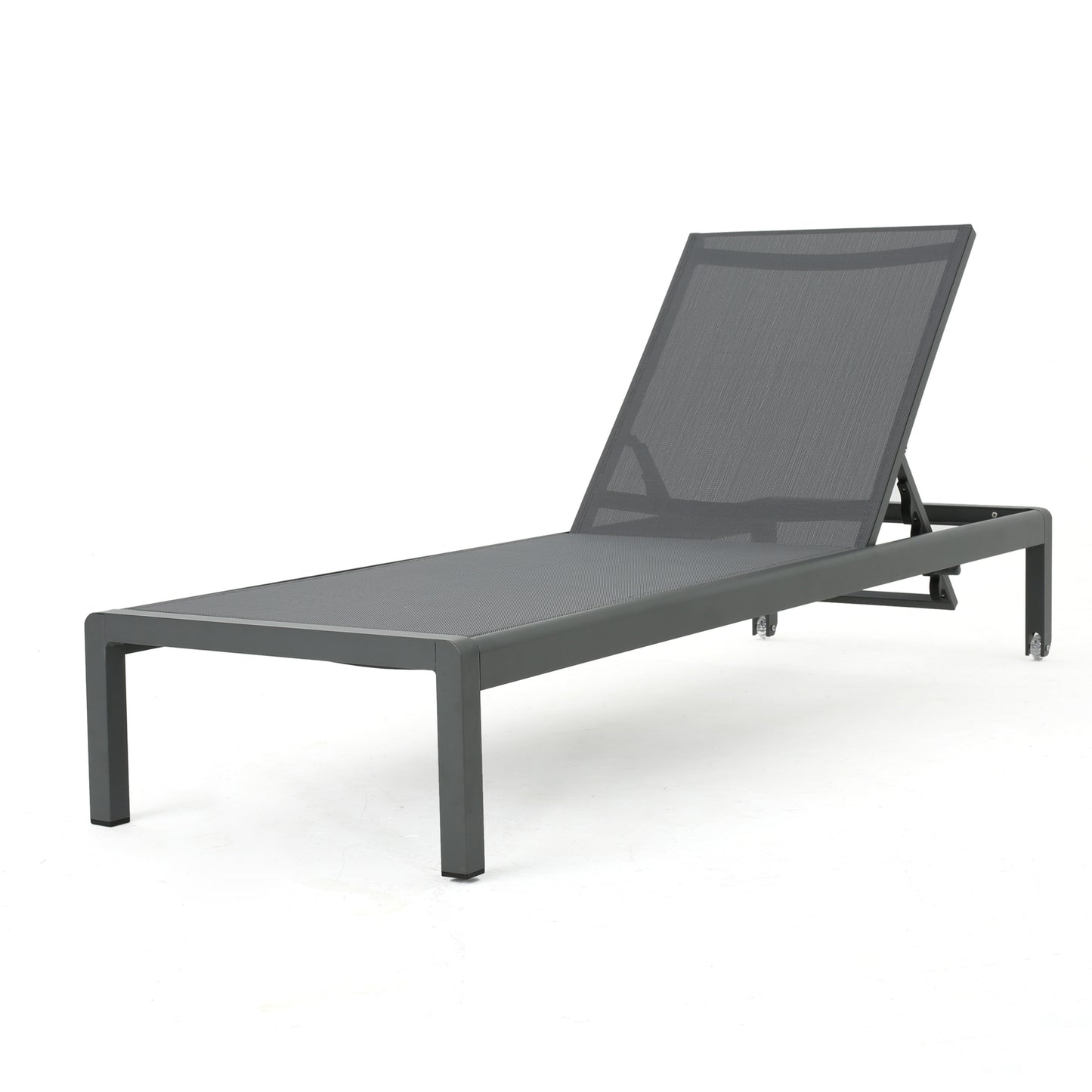 Chaise longue Cape Coral KD, juego de 2 en color gris, ideal para relajarse al aire libre