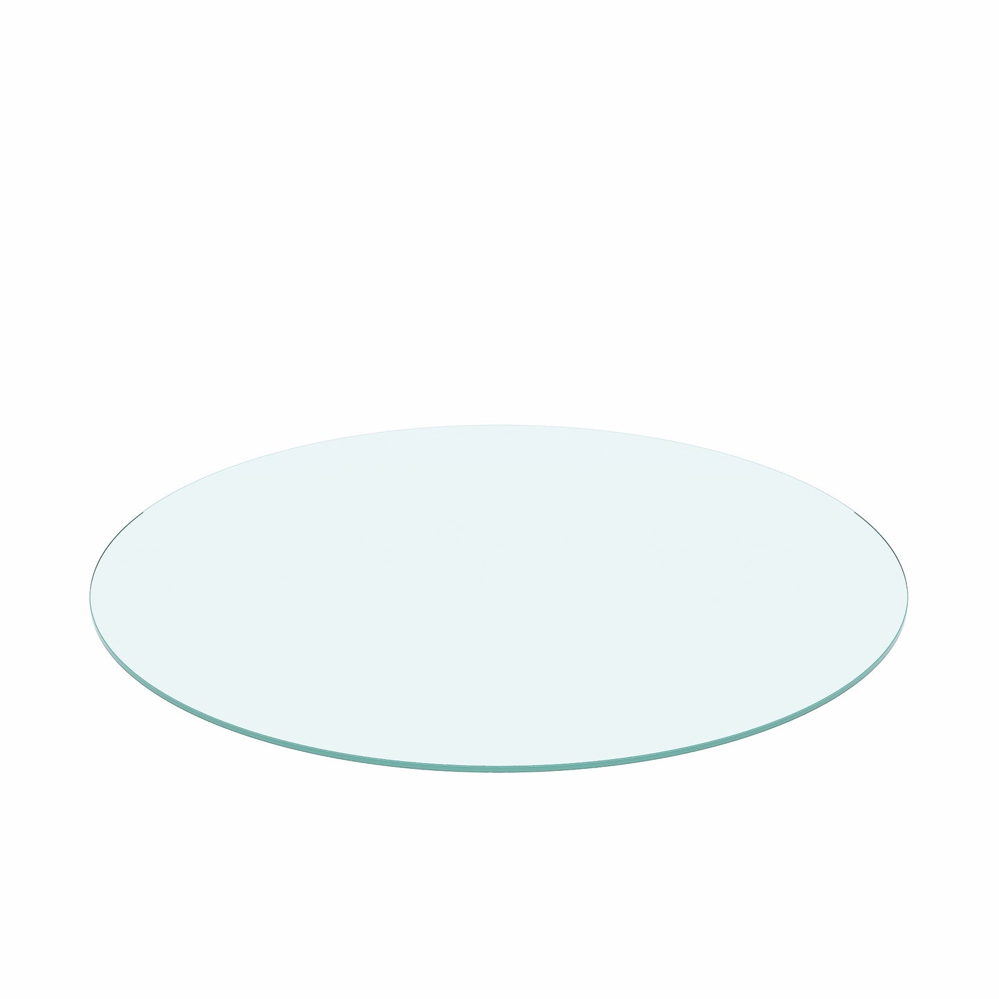 36" Round Tempered Glass Table Top, 1/4" Thick with Flat Polished Edge, Perfect for Modern Living Rooms