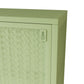 Glass Doors Modern Two-door Wall Cabinet with Featuring Three-tier Green