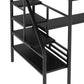 Metal Loft Bed Frame with Desk  No Box Spring Needed Twin Black