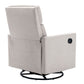 Modern Upholstered Rocker Nursery Chair Plush Seating Glider Swivel Recliner Chair Tan