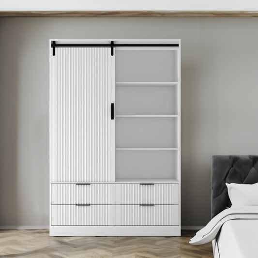 Tall Armoire Wardrobe White