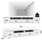 White TV Stand for Living Rooms, Modern Entertainment Center for TVs Up to 90 Inches