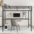 Loft Bed with Desk and Shelf   Space Saving Design Twin