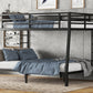 Metal Full XL Over Queen Bunk Bed for Teens and Adults, Space-Saving and Noise-Reduced Design