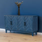 Stronger Vintage Style Buffet Cabinet, Lacquered Accent Storage with 4 Wooden Doors