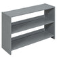 Twin Size Low Loft Bed with Two Movable Shelves and Ladder,with Decorative Guardrail Chalkboard,Gray