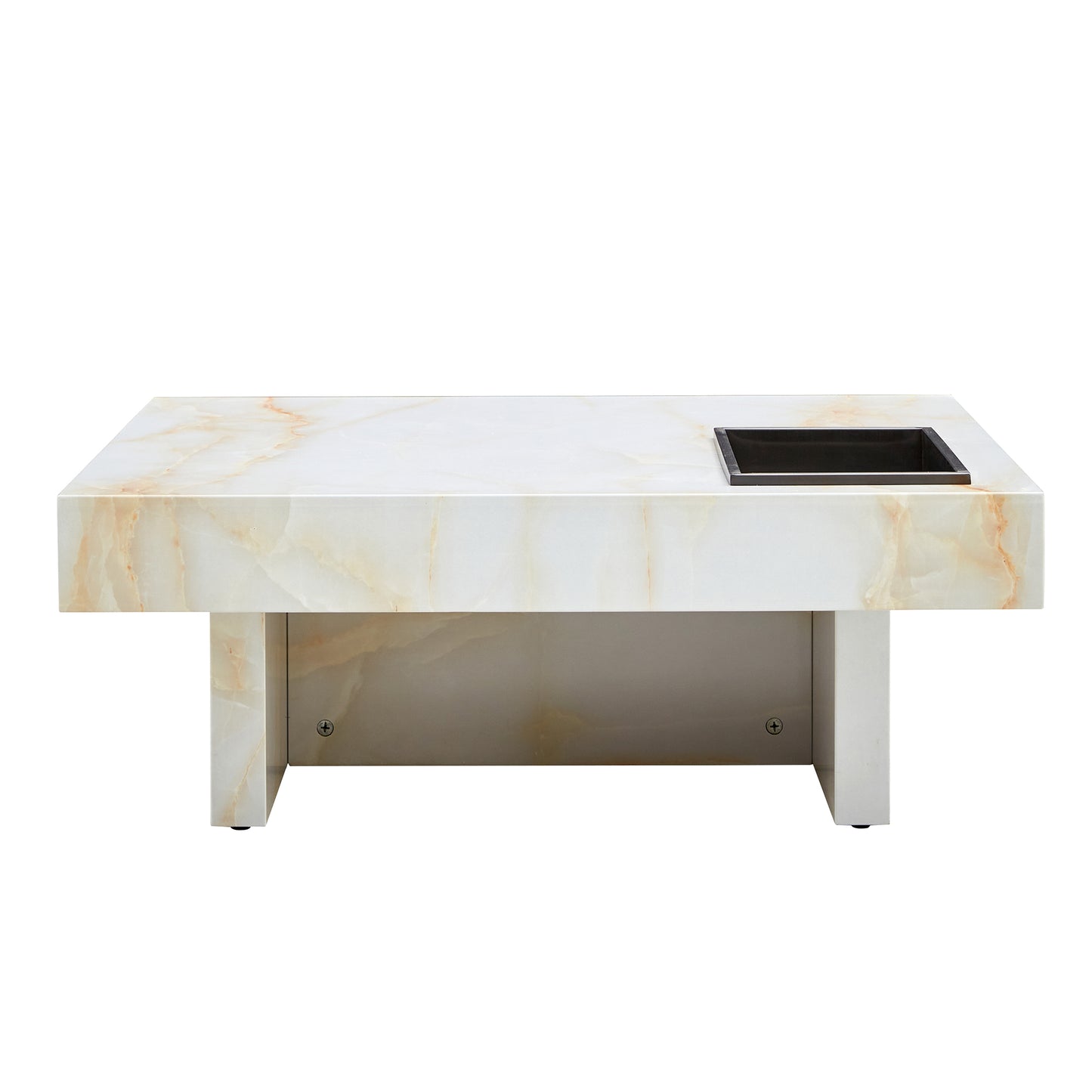 A modern and practical coffee table with imitation marble patterns made of MDF material