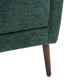 Modern Accent Chair Upholstered Foam Filled Living Room Chairs Comfy Reading Chair Mid Century Modern Chair  (Blackish Green)