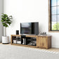 ModernTV stand suitable for TVs under 80 inches, media console with multifunctional storage, and LED lights