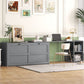 Queen Size Murphy Bed with Rotable Desk  Gray