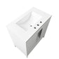 Bathroom Vanity with Sink Multi-functional Bathroom Cabinet with Doors and Drawers Solid Frame and MDF Board, White