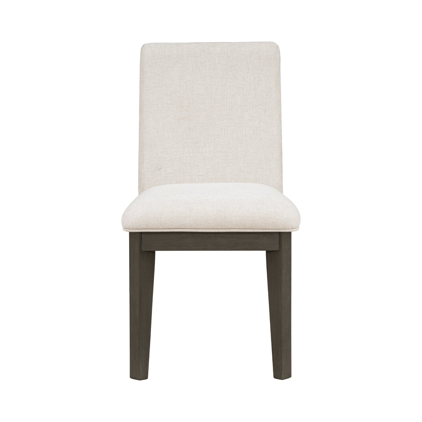 Juego de mesa de comedor TOPMAX de 6 piezas con sillas y banco tapizados, patas cónicas estilo rústico, gris oscuro y beige