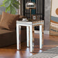 ON-TRANS glass mirror edge table, easy to assemble crystal design and adjustable height leg edge table, silver