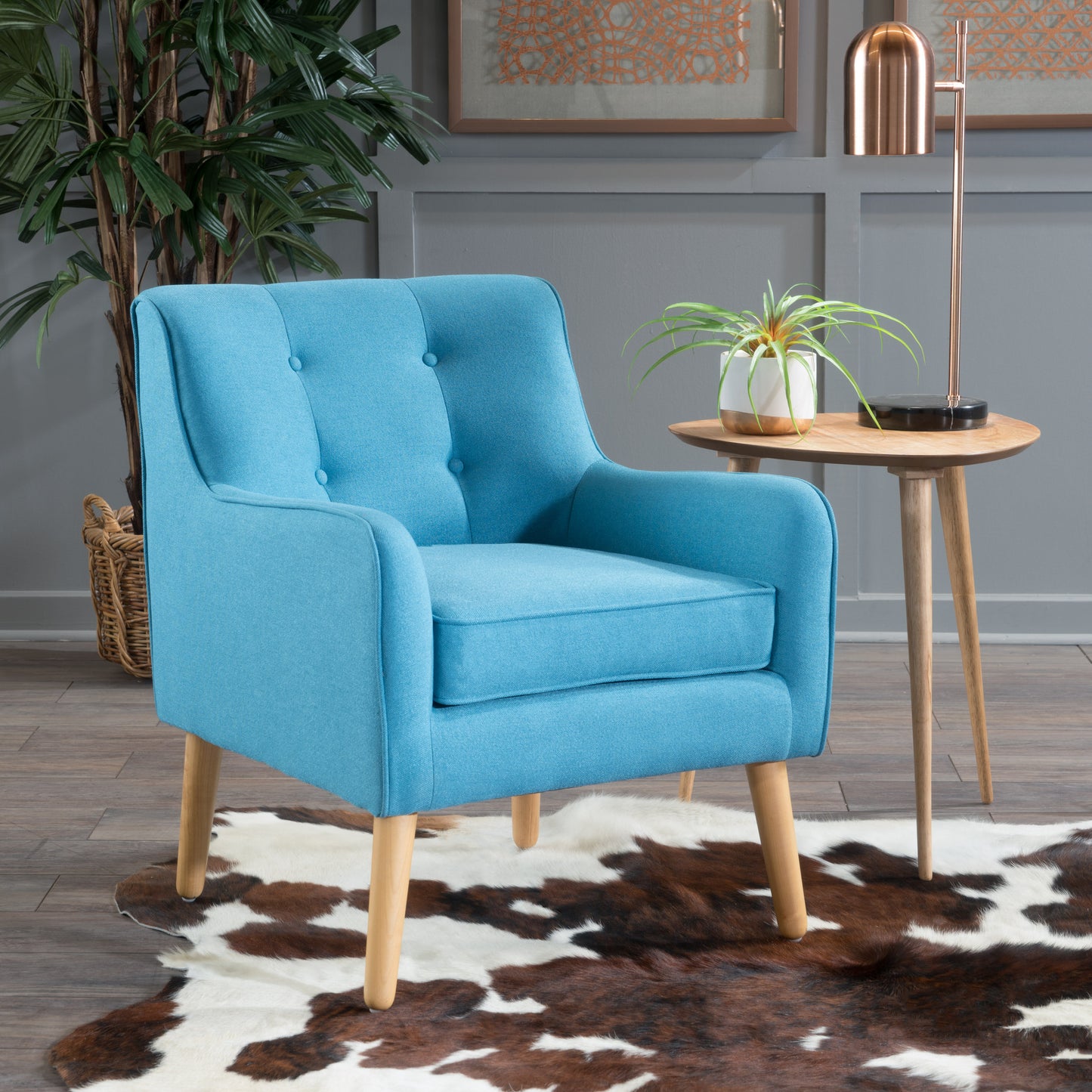 Teal Arm Chair, Modern Upholstered Design for Living Rooms, Bedrooms, or Offices