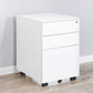 3 Drawer Mobile File Cabinet with Lock Steel File Cabinet for Legal/Letter/A4/F4 Size Fully Assembled Include Wheels