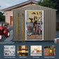 8ft x 6ft Outdoor Metal Storage Shed with Window Grey(W540S00016)